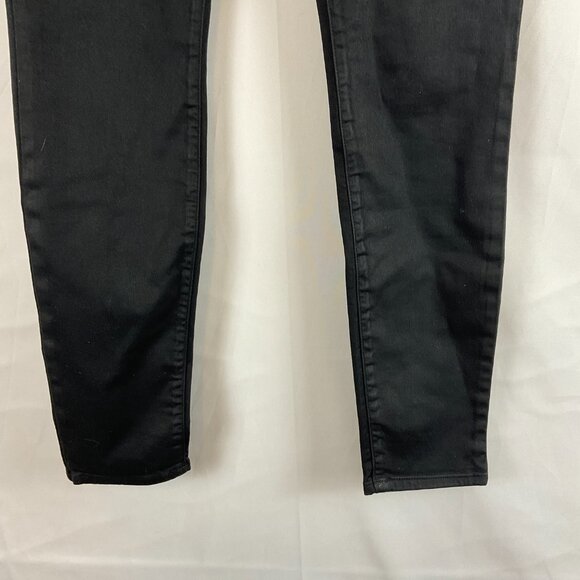 Frame Le High Skinny Jeans 28 Black Faux Leather Coated - Picture 4 of 10